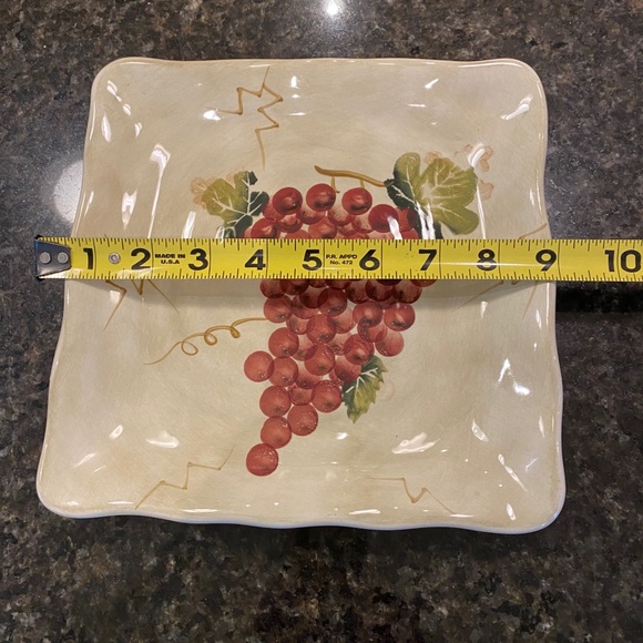 Cabernet Hand Painted Square Plate 😊 - Picture 2 of 7